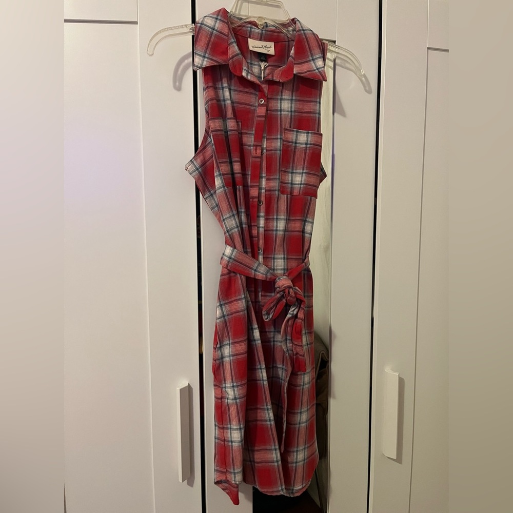 NWT Plaid (Red, Pink, Blue) Sleeveless Dress